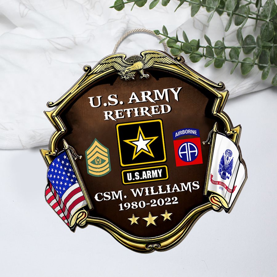 Custom Door Hanger For Veteran Available To All Military Branches Veteran Day Gift H2511 Trna