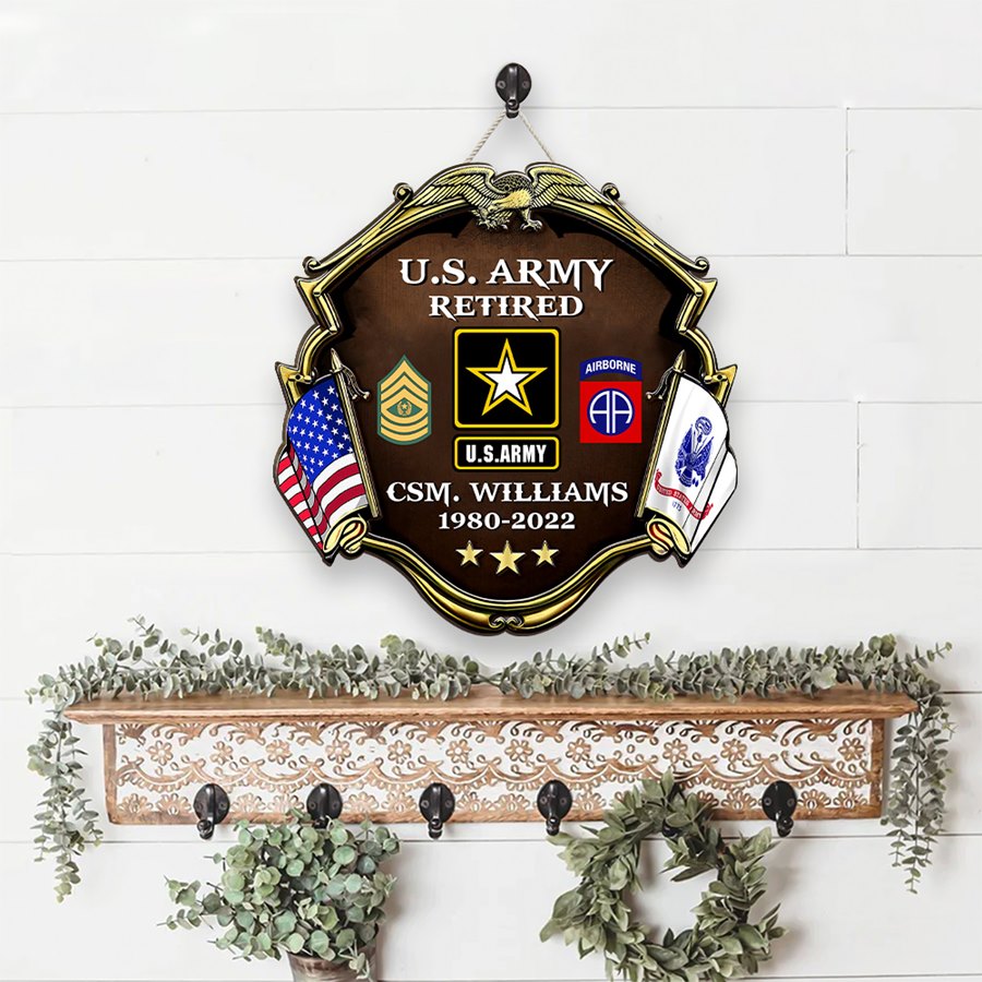 Custom Door Hanger For Veteran Available To All Military Branches Veteran Day Gift H2511 Trna