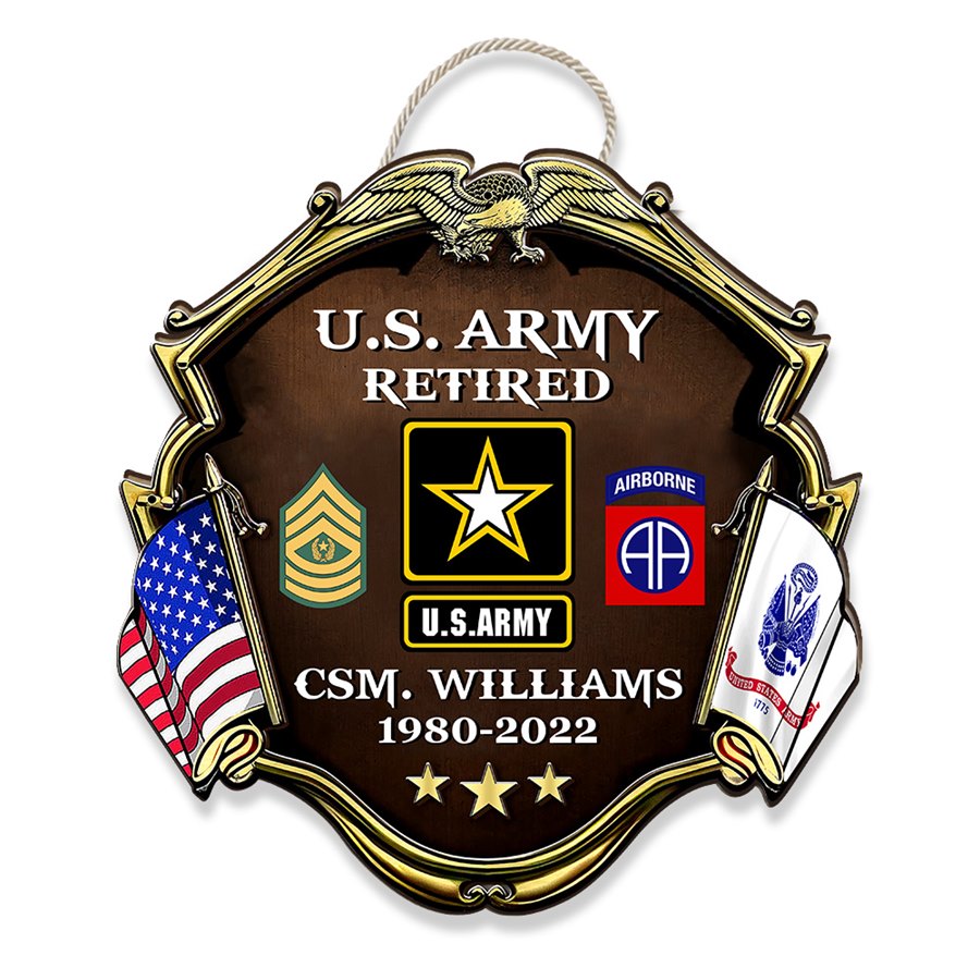 Custom Door Hanger For Veteran Available To All Military Branches Veteran Day Gift H2511 Trna