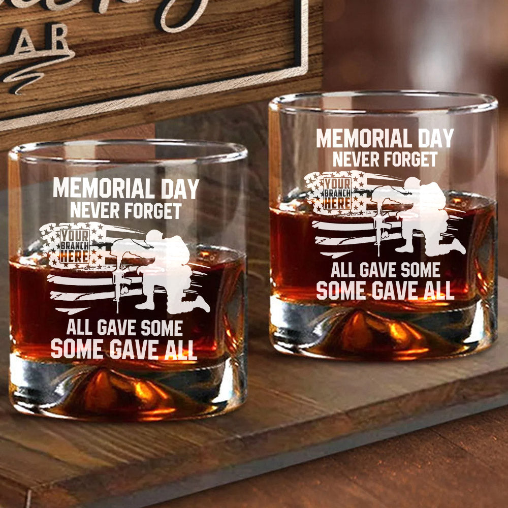 Memorial Day Never Forget All Gave Some Some Gave Custom Glasses Gift For Veteran H2511
