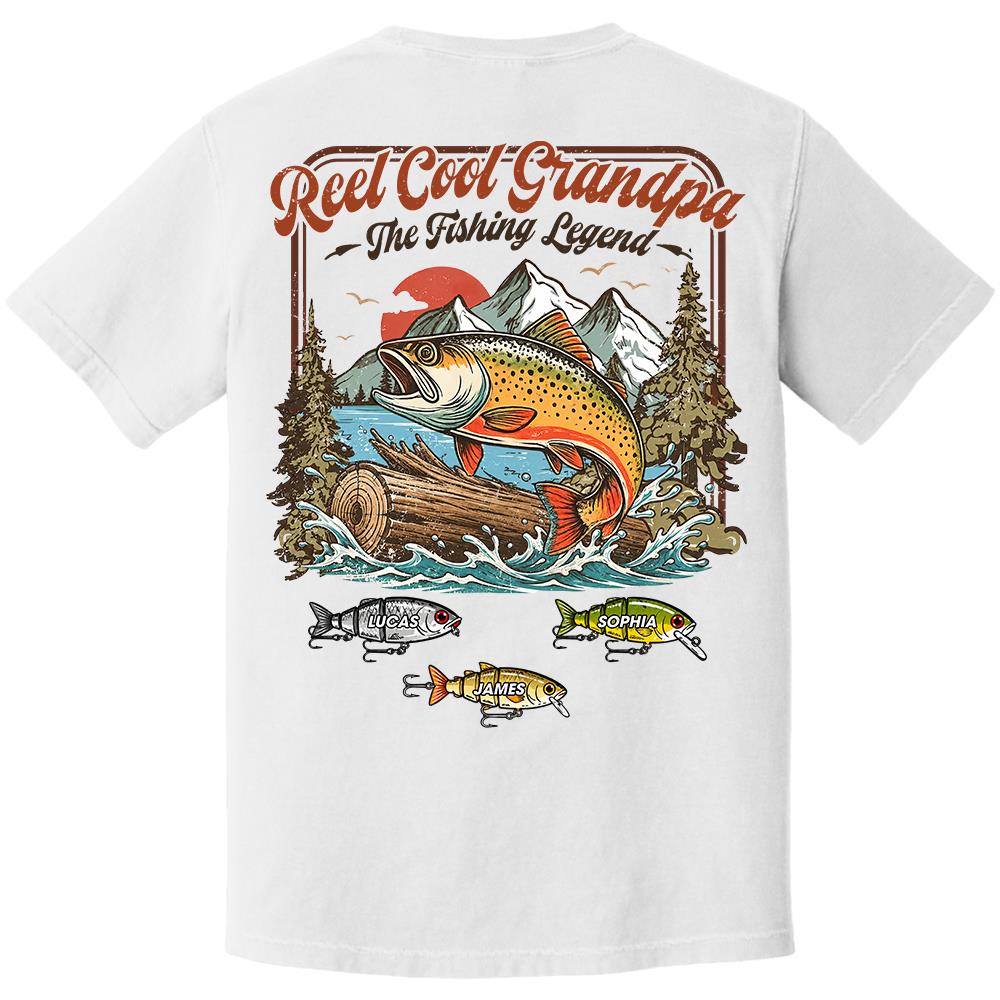Personalized Reel Cool Grandpa T-Shirt – Funny Fishing Grandpa Shirt Hv01