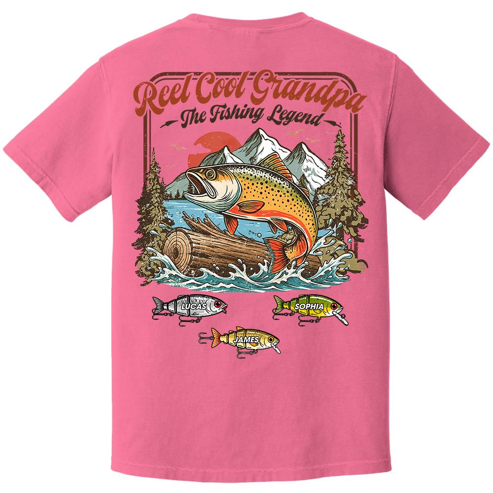 Personalized Reel Cool Grandpa T-Shirt – Funny Fishing Grandpa Shirt Hv01