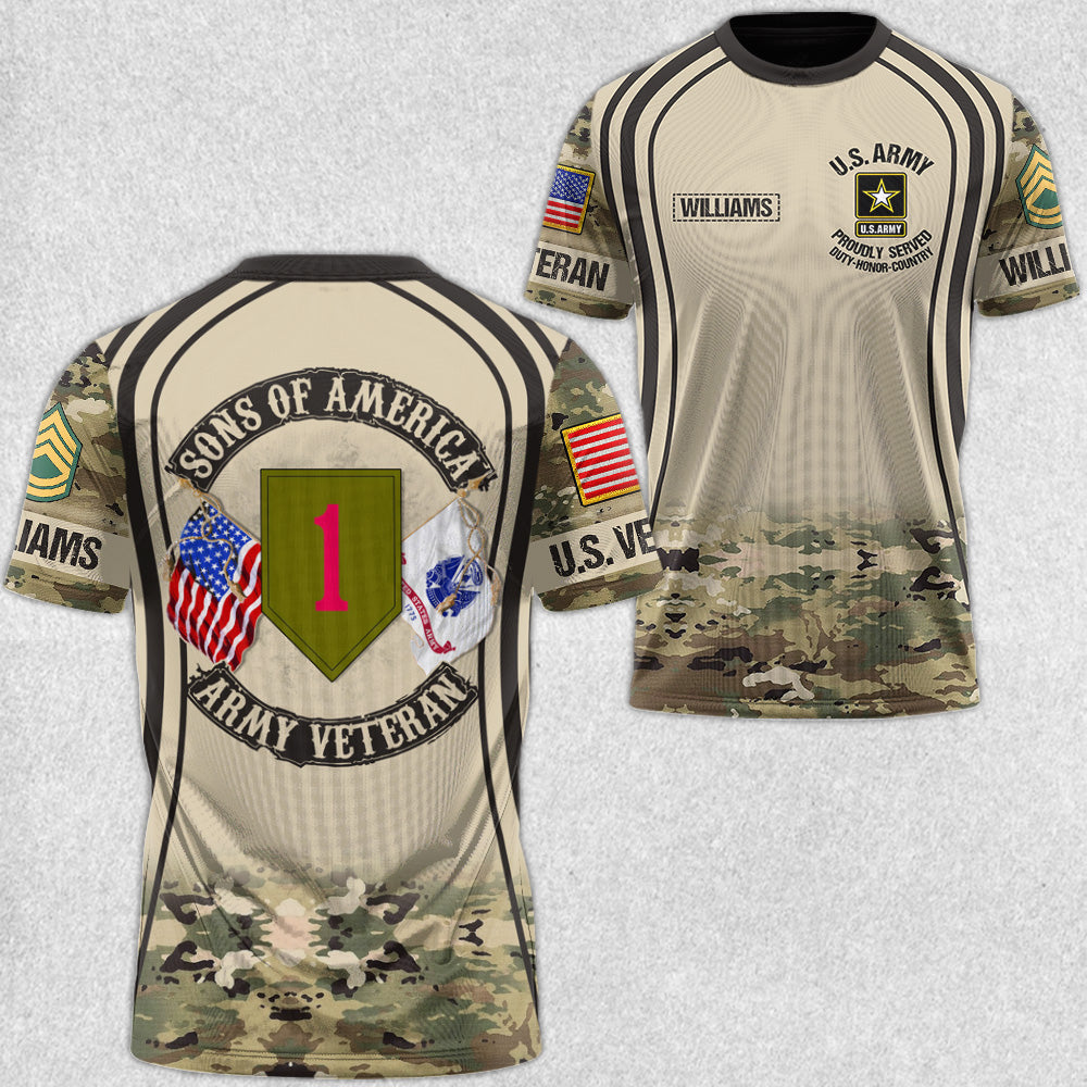 Proudly Served Custom Camouflage All Over Print Shirt Gift For Veteran H2511