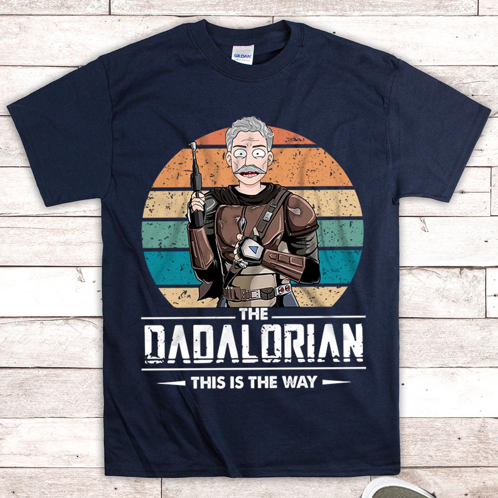 Personalized The Dadalorian This Is The Way T Shirt Funny Dad Daddy Cosplay Shirt Gift For Dad Grandpa Ver2.