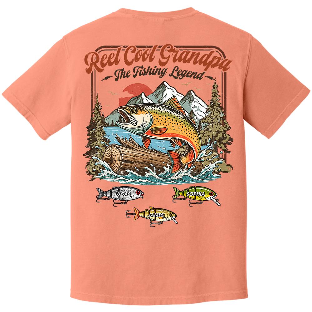 Personalized Reel Cool Grandpa T-Shirt – Funny Fishing Grandpa Shirt Hv01