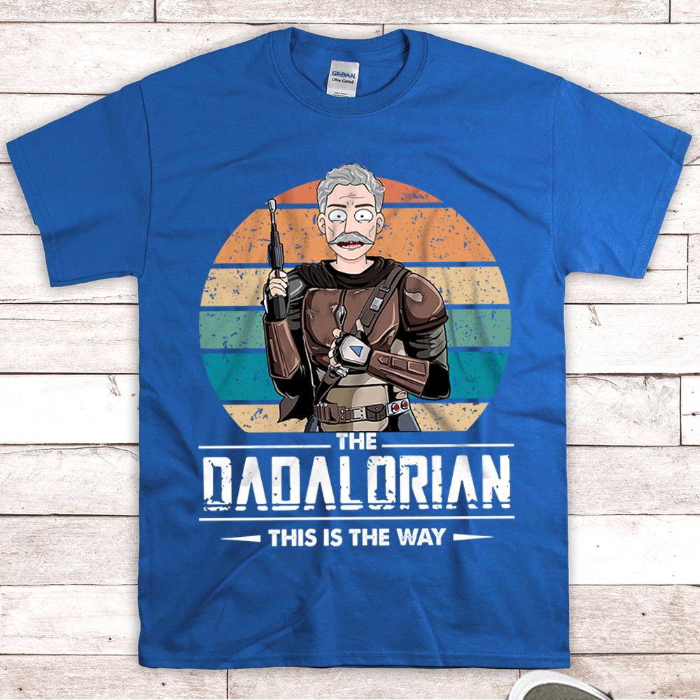 Personalized The Dadalorian This Is The Way T Shirt Funny Dad Daddy Cosplay Shirt Gift For Dad Grandpa Ver2.