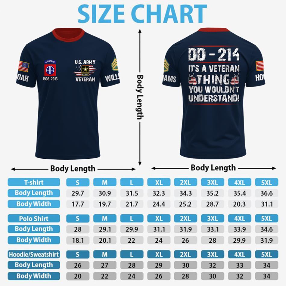 DD-214 It's A Veteran Thing You Wouldn't Understand Custom All Over Print Shirt Hoodie Gift For US Veteran H2511