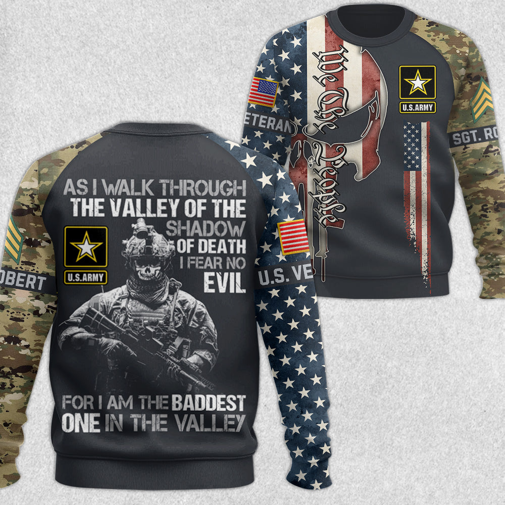 Veteran T Shirt As I Walk Through The Valley Of The Shadow Of Death I Fear No Evil All Over Print Shirt, Veterans Day Shirts H2511
