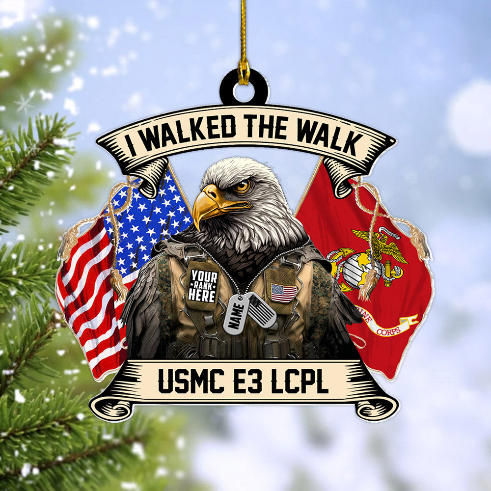 I Walked The Walk Personalized Acrylic Ornament Christmas Gift For Veterans H2511