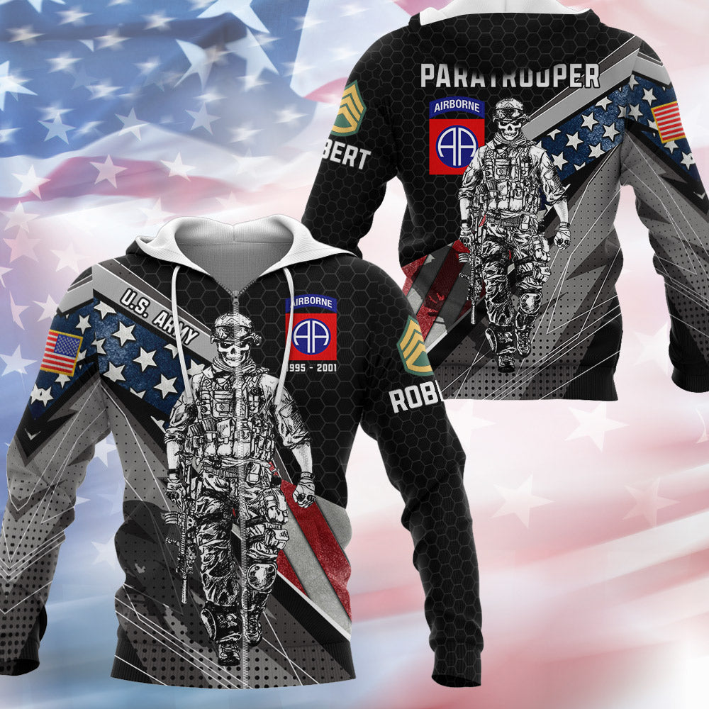 Custom Division Name Available To All Military Branches All Over Print Shirt Gift For Veteran Dad Grandpa H2511 Do99