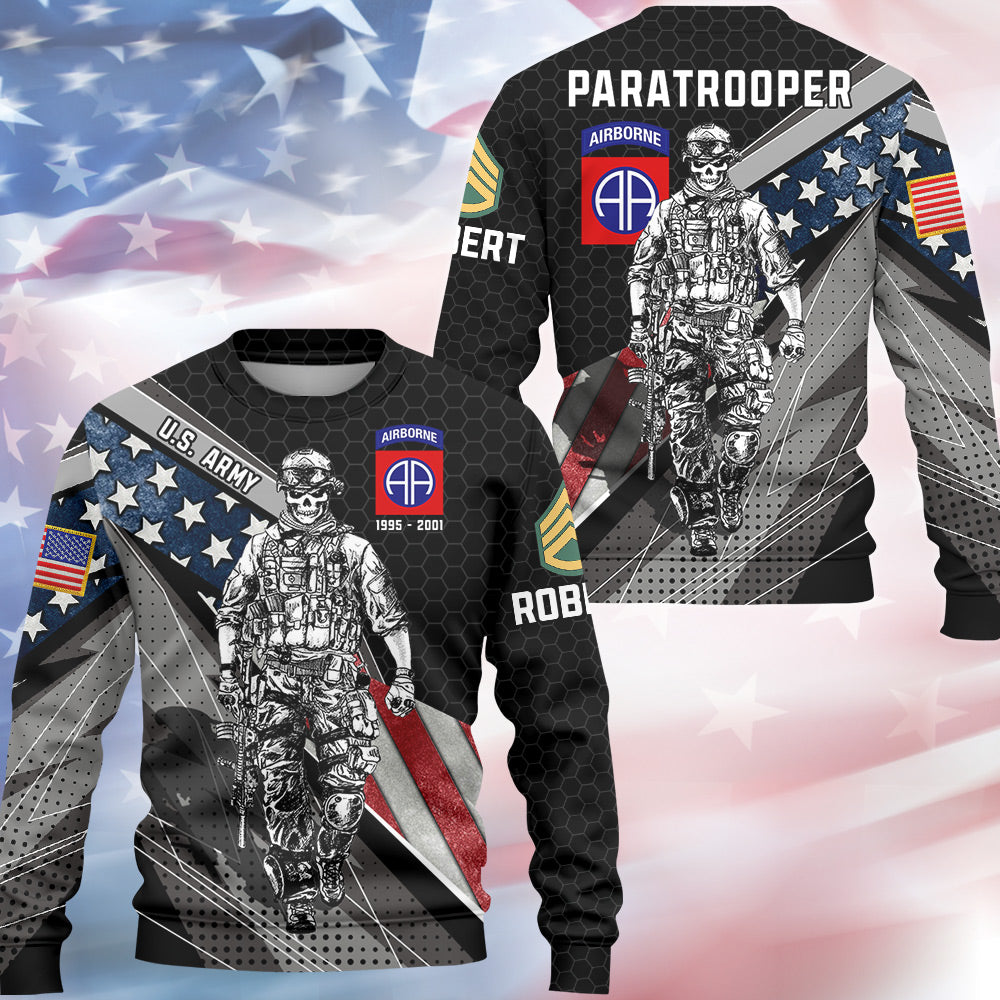 Custom Division Name Available To All Military Branches All Over Print Shirt Gift For Veteran Dad Grandpa H2511 Do99