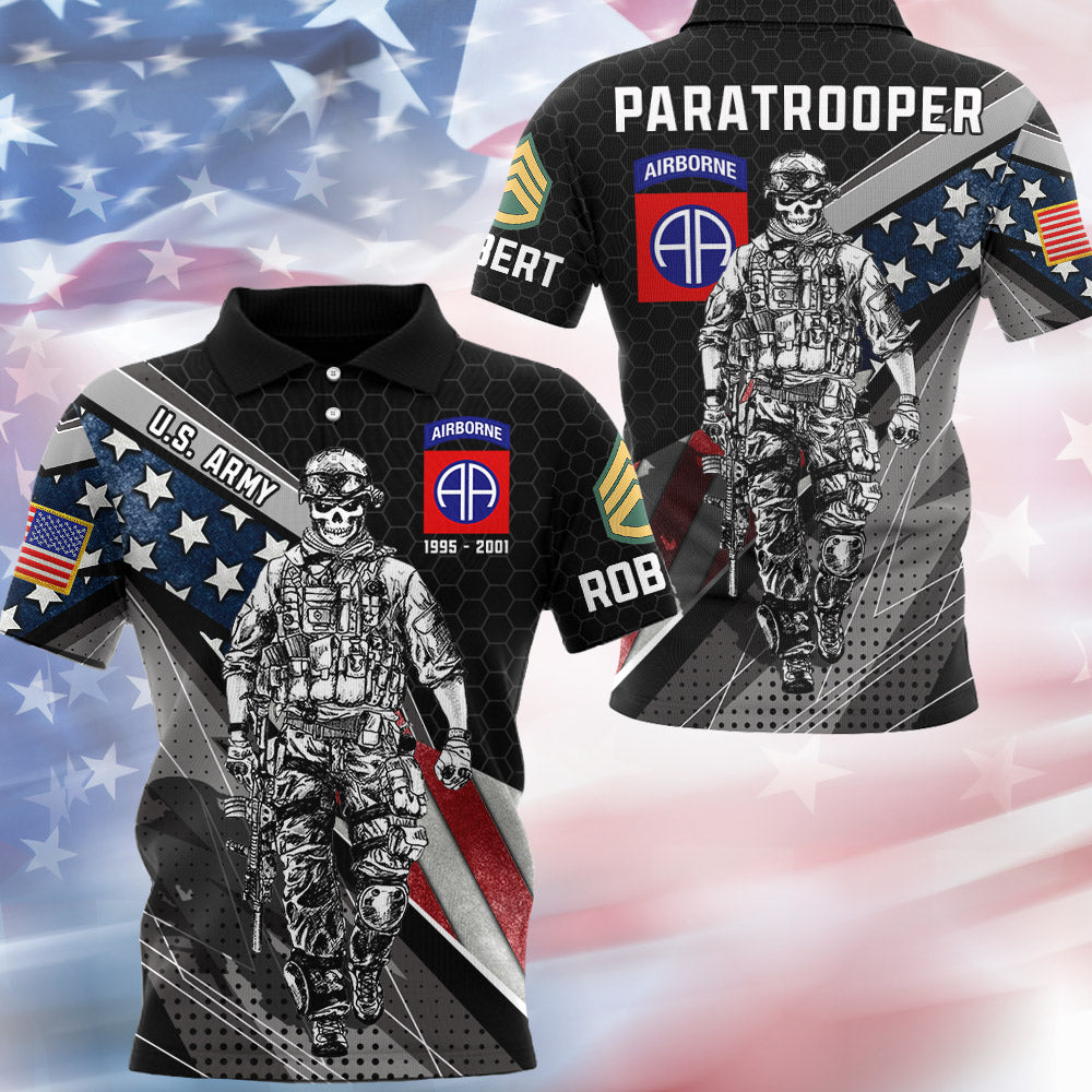 Custom Division Name Available To All Military Branches All Over Print Shirt Gift For Veteran Dad Grandpa H2511 Do99