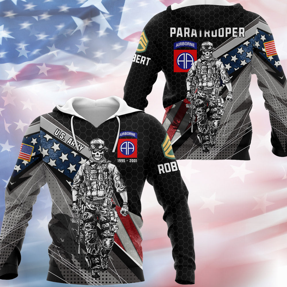 Custom Division Name Available To All Military Branches All Over Print Shirt Gift For Veteran Dad Grandpa H2511 Do99