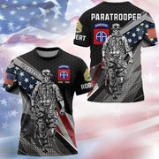 Custom Division Name Available To All Military Branches All Over Print Shirt Gift For Veteran Dad Grandpa H2511 Do99