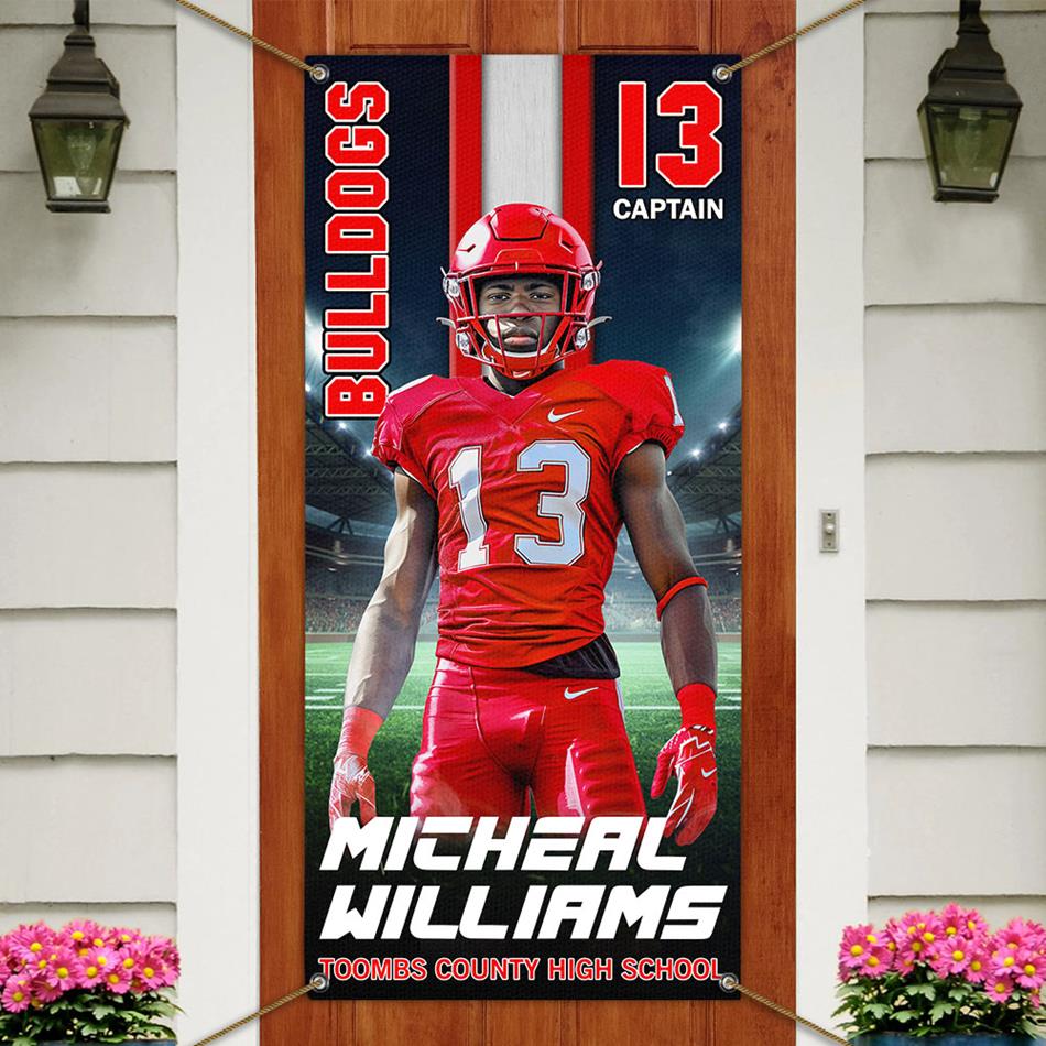 Custom American Football Sports Player Photo Banner Game Day Banner For Football Families H2511 Trna