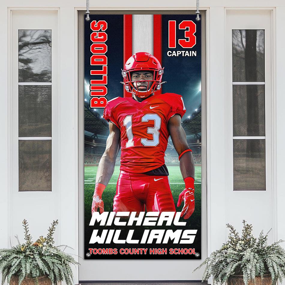 Custom American Football Sports Player Photo Banner Game Day Banner For Football Families H2511 Trna