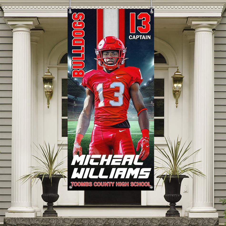 Custom American Football Sports Player Photo Banner Game Day Banner For Football Families H2511 Trna