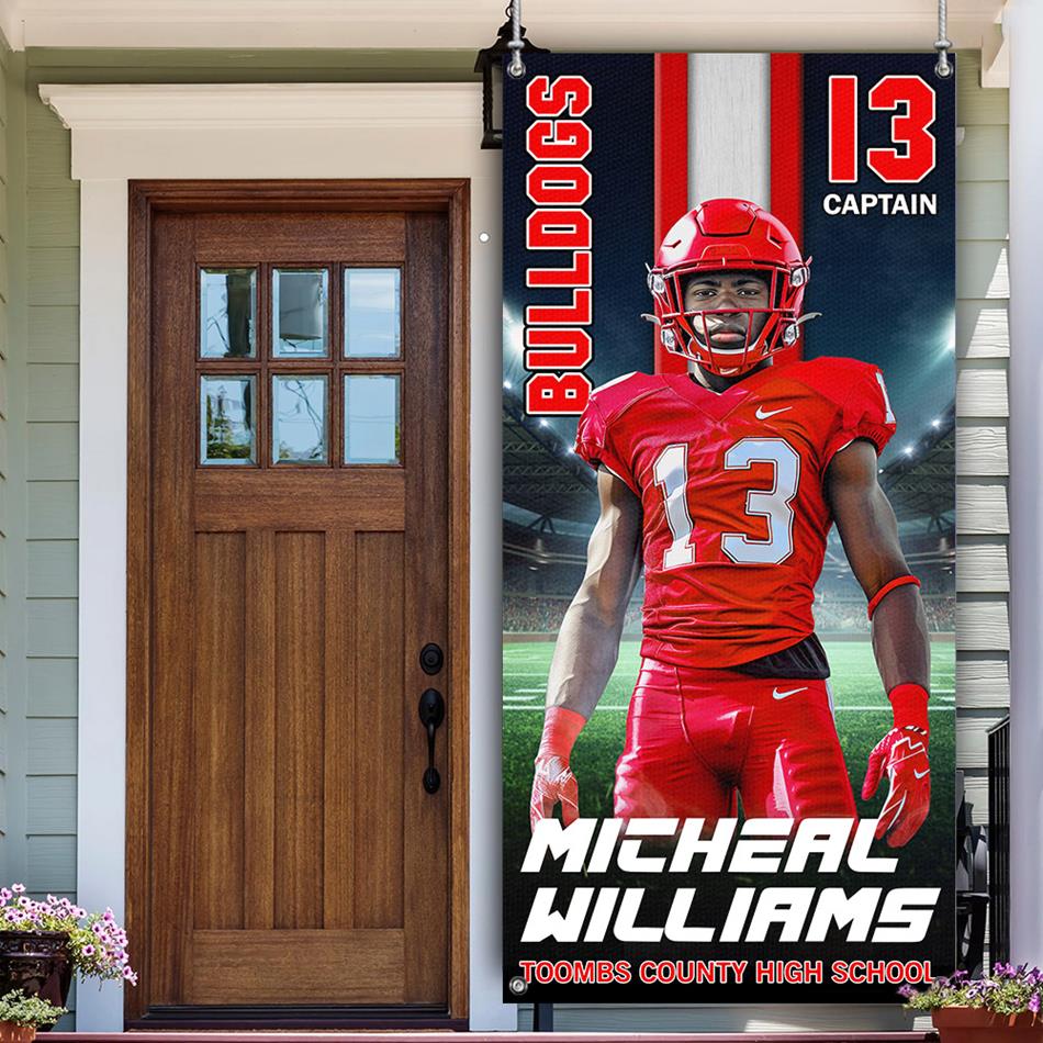 Custom American Football Sports Player Photo Banner Game Day Banner For Football Families H2511 Trna