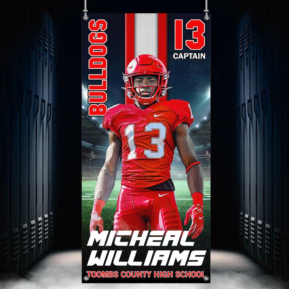 Custom American Football Sports Player Photo Banner Game Day Banner For Football Families H2511 Trna