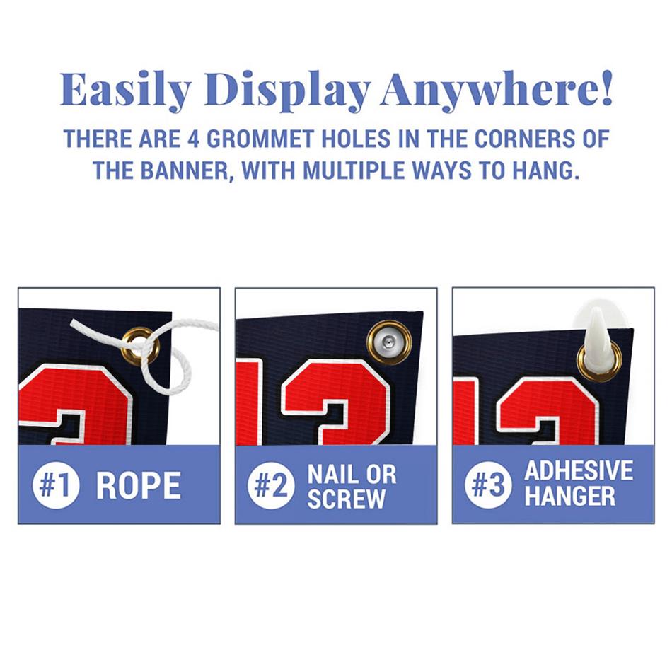 Custom American Football Sports Player Photo Banner Game Day Banner For Football Families H2511 Trna