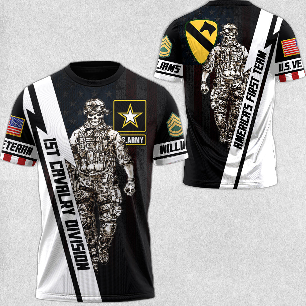 Custom Division All Over Print Shirt Gift For Soldier Veteran H2511