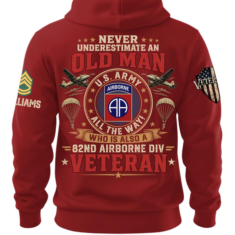 Never Underestimate An Old Man Who Also A Veteran Custom Division Shirt H2511 Trna
