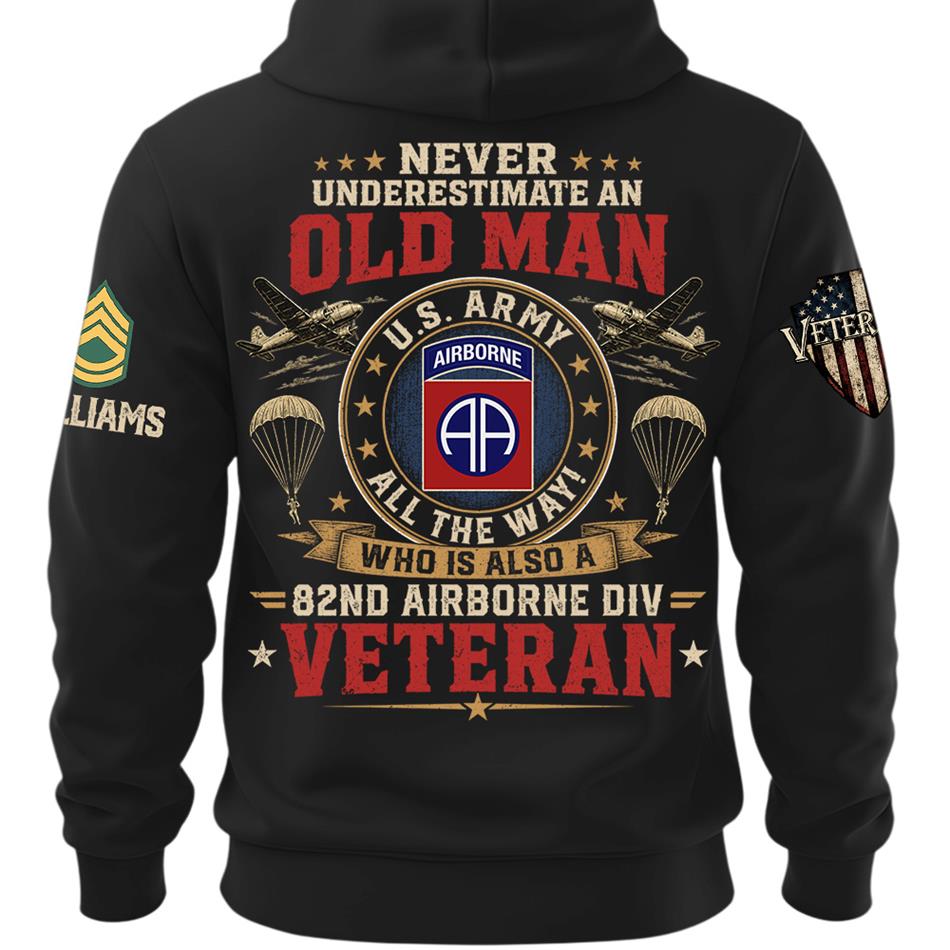 Never Underestimate An Old Man Who Also A Veteran Custom Division Shirt H2511 Trna