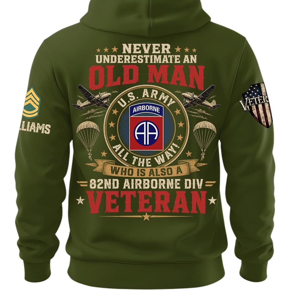 Never Underestimate An Old Man Who Also A Veteran Custom Division Shirt H2511 Trna