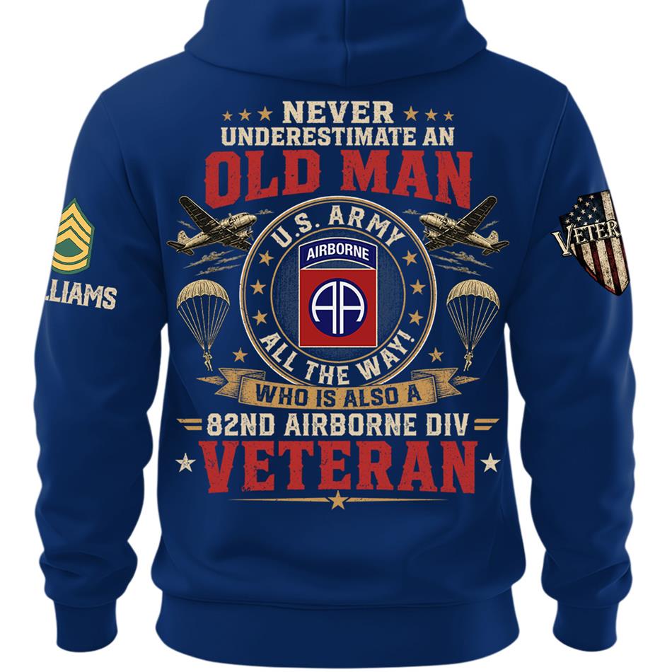 Never Underestimate An Old Man Who Also A Veteran Custom Division Shirt H2511 Trna