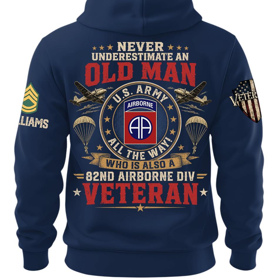 Never Underestimate An Old Man Who Also A Veteran Custom Division Shirt H2511 Trna