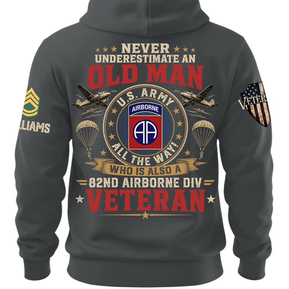 Never Underestimate An Old Man Who Also A Veteran Custom Division Shirt H2511 Trna