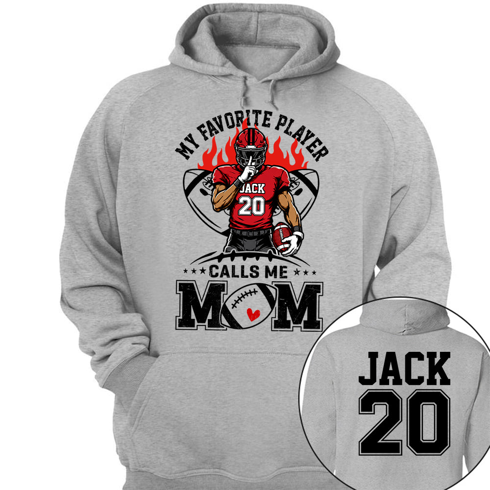 My Favorite Player Calls Me Mom All Over Print Shirt For Family Member Custom Shirt Gift For Football Player Na02 VH01