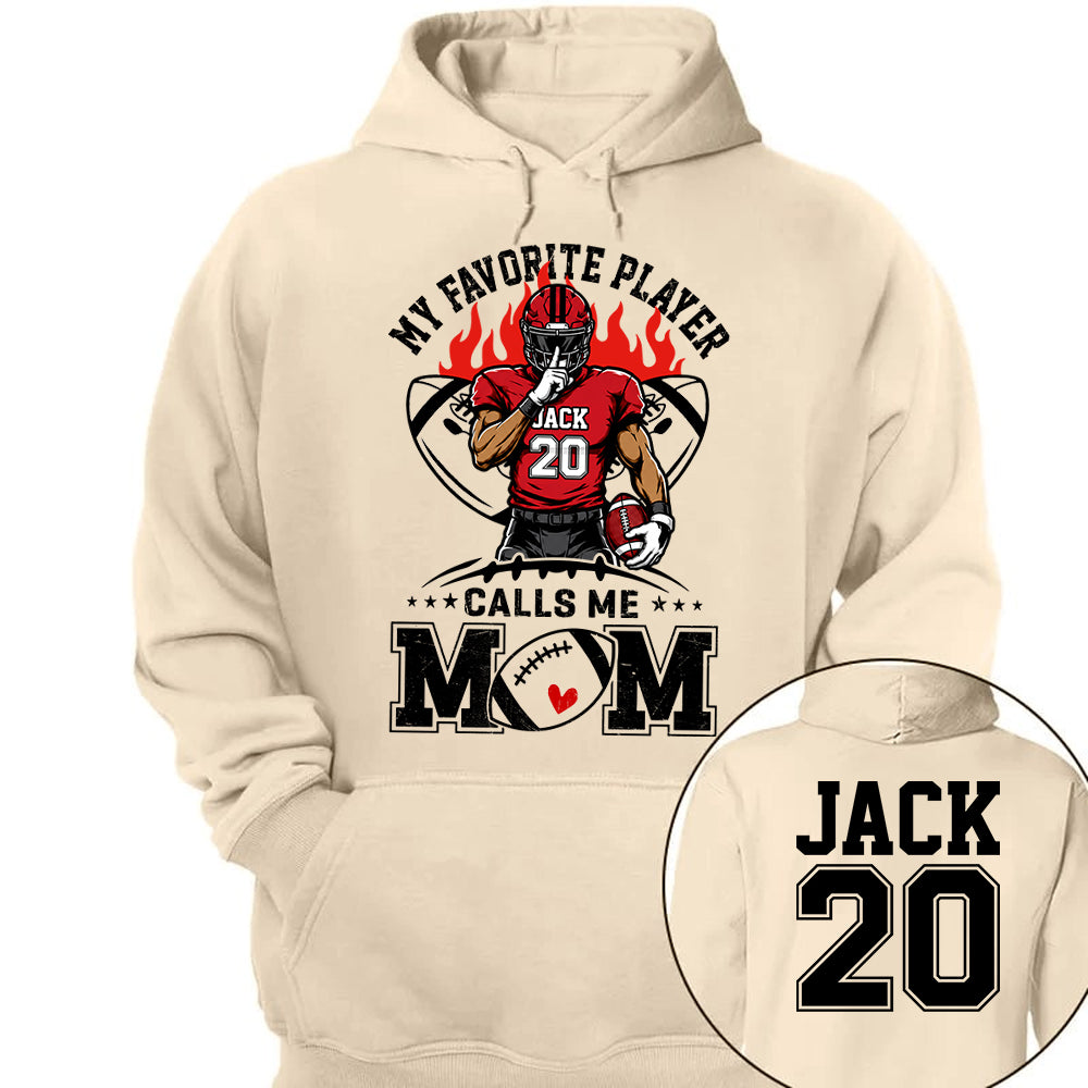 My Favorite Player Calls Me Mom All Over Print Shirt For Family Member Custom Shirt Gift For Football Player Na02 VH01