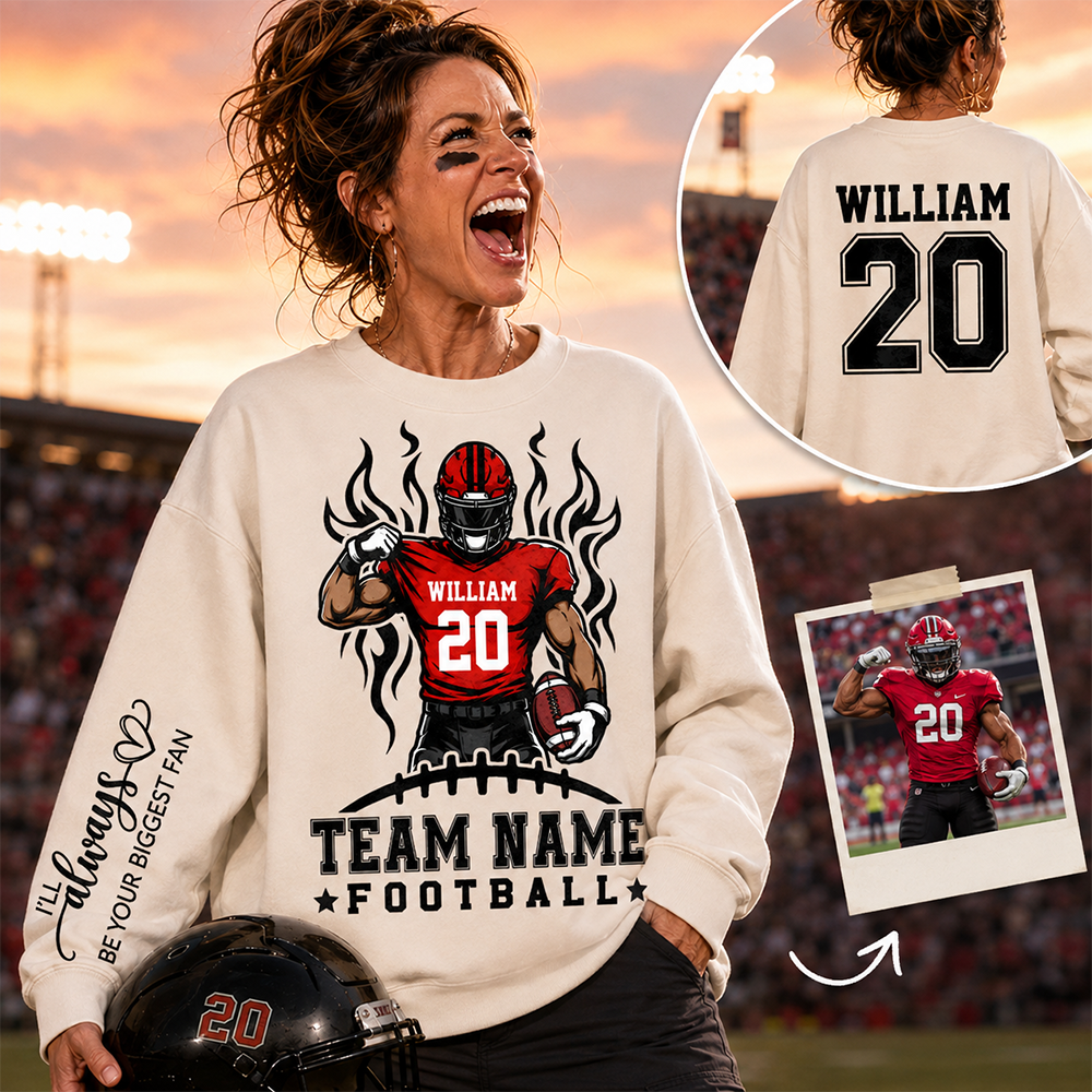 Personalized American Football Team Shirt - I'll Always Be Your Biggest Fan - Custom Shirt For Football Family T1807 Hv01
