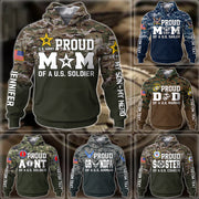 Proud Mom Of A US Soldier Custom Camouflage All Over Print Shirt Hoodie Gift For US Military Mom Dad Graduation Day Proud Shirt H2511 Trna