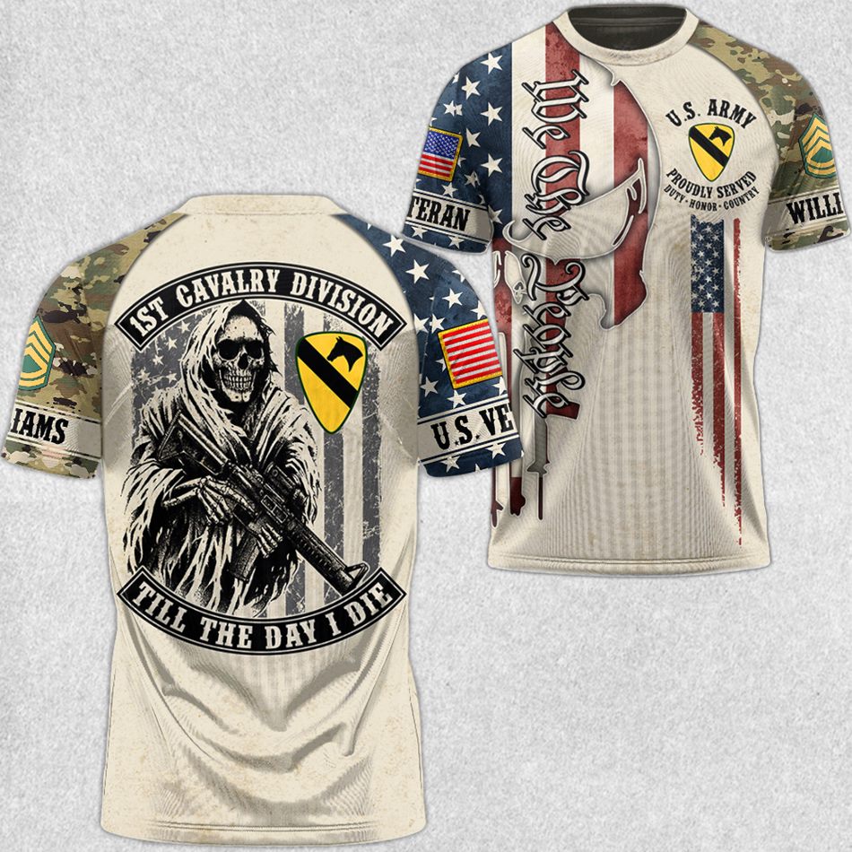 Division Name Till The Day I Die All Over Print Shirt For Veteran H2511