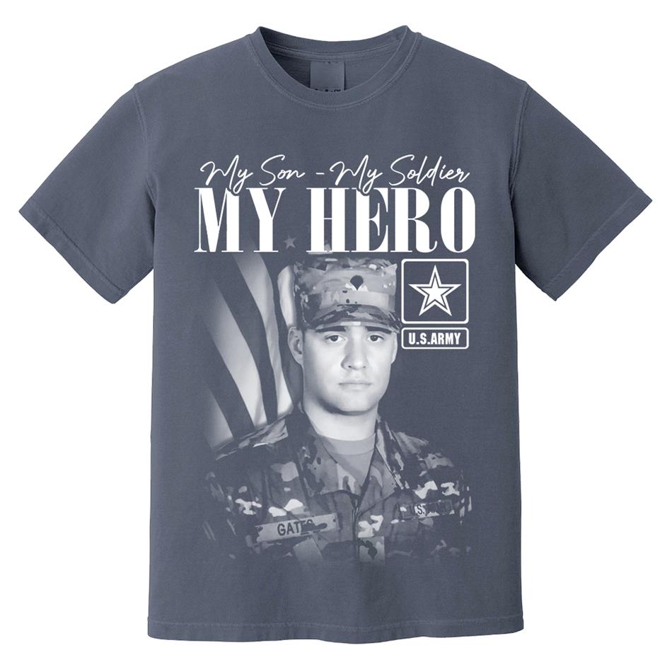 My Son My Soldier My Hero - Washed Tee Retro Bootleg Shirt For Proud Military Mom Dad Sister Family Member Proud Shirt H2511