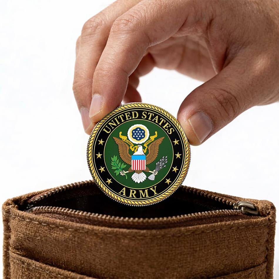 Proud Mom Of A US Soldier Custom Challenge Coin Gift For Proud Military Mom Dad Grandma Coin H2511 Trna