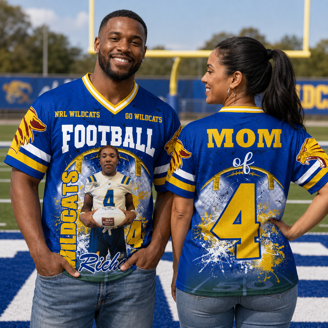 Custom Photo Football Jersey Game Day Shirt Gift For Sport Family H2511