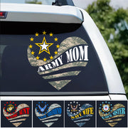 Proud Army Mom Camouflage Heart Custom Car Decal For Military Family Mom Dad Proud Car Sticker H2511 Trna