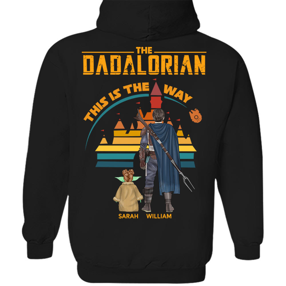 The Dadalorian This Is The Way Vintage Back Side Print Personalized Shirt