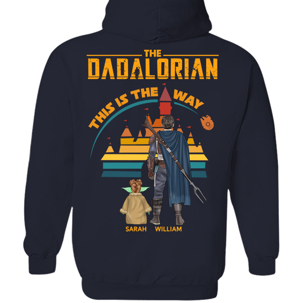 The Dadalorian This Is The Way Vintage Back Side Print Personalized Shirt