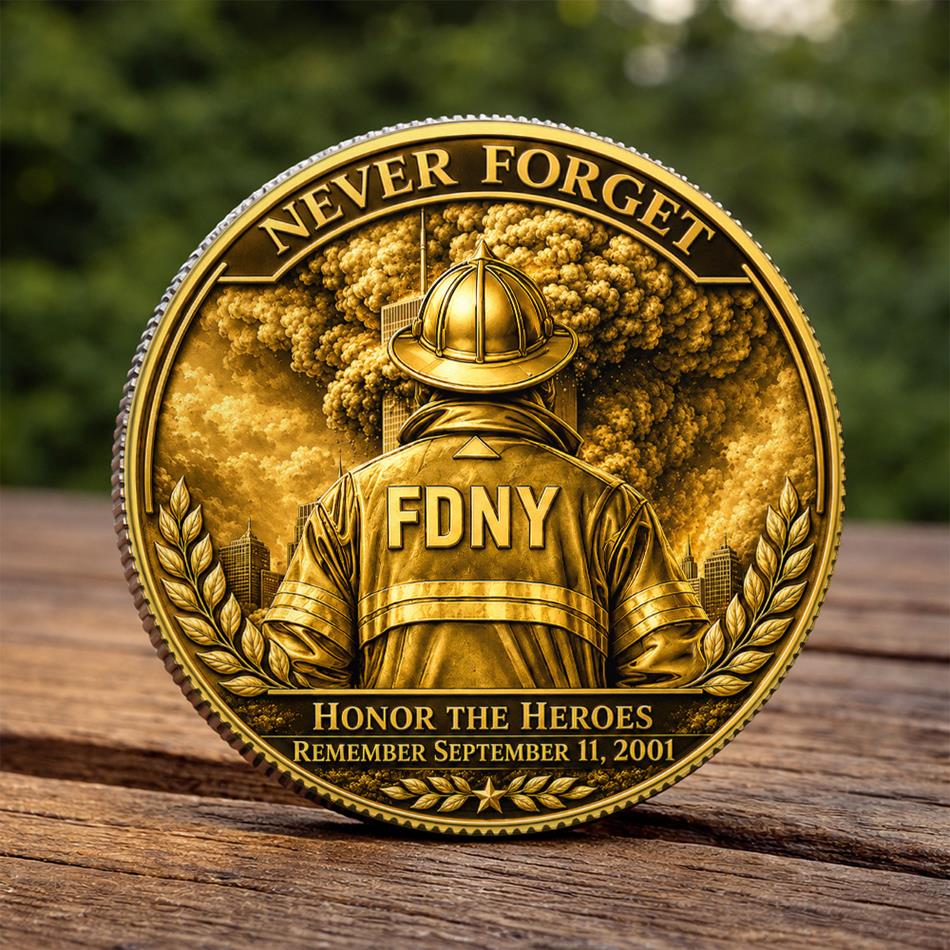 Never Forget Honoring The Heroes 25th Anniversary 9-11 Remember Coin Gift For Firefighter H2511 Trna