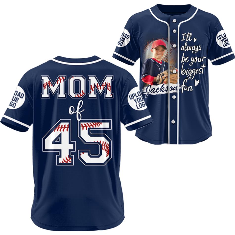 I Will Always Be Your Biggest Fan Personalized Baseball Jersey Gift For Baseball Lovers Custom Photo Baseball Players H2511