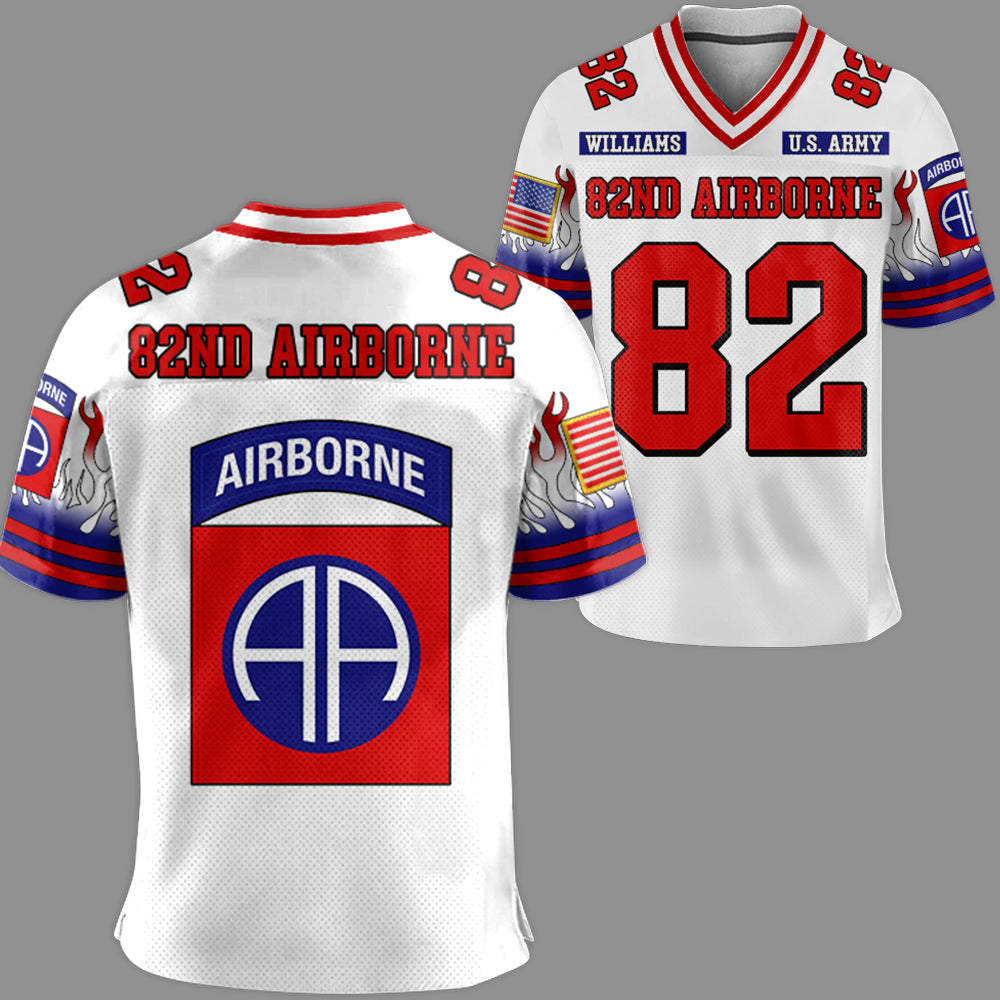 Custom Division All Branches Of Service Football Jersey Shirt Gift For Veteran Dad Grandpa H2511