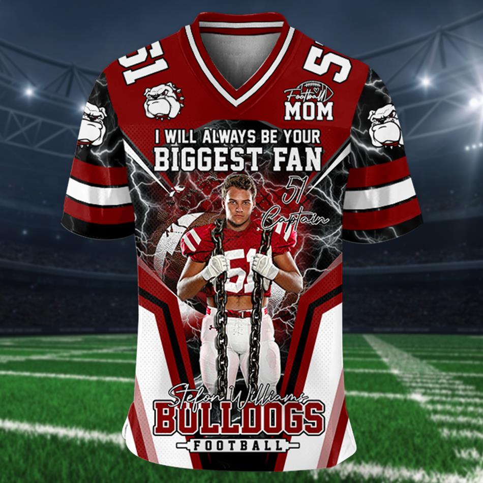 I Will Always Be Your Biggest Fan Vr2 Football Mom Personalized All Over Print Football Jersey For Football Mom Grandma Sport Family H2511