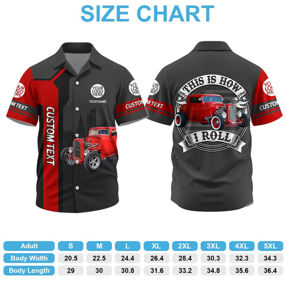 This Is How I Roll - Custom Photo Classic Car Shirt - Personalized Name Car Shirt Vr2 A2110 Pt99