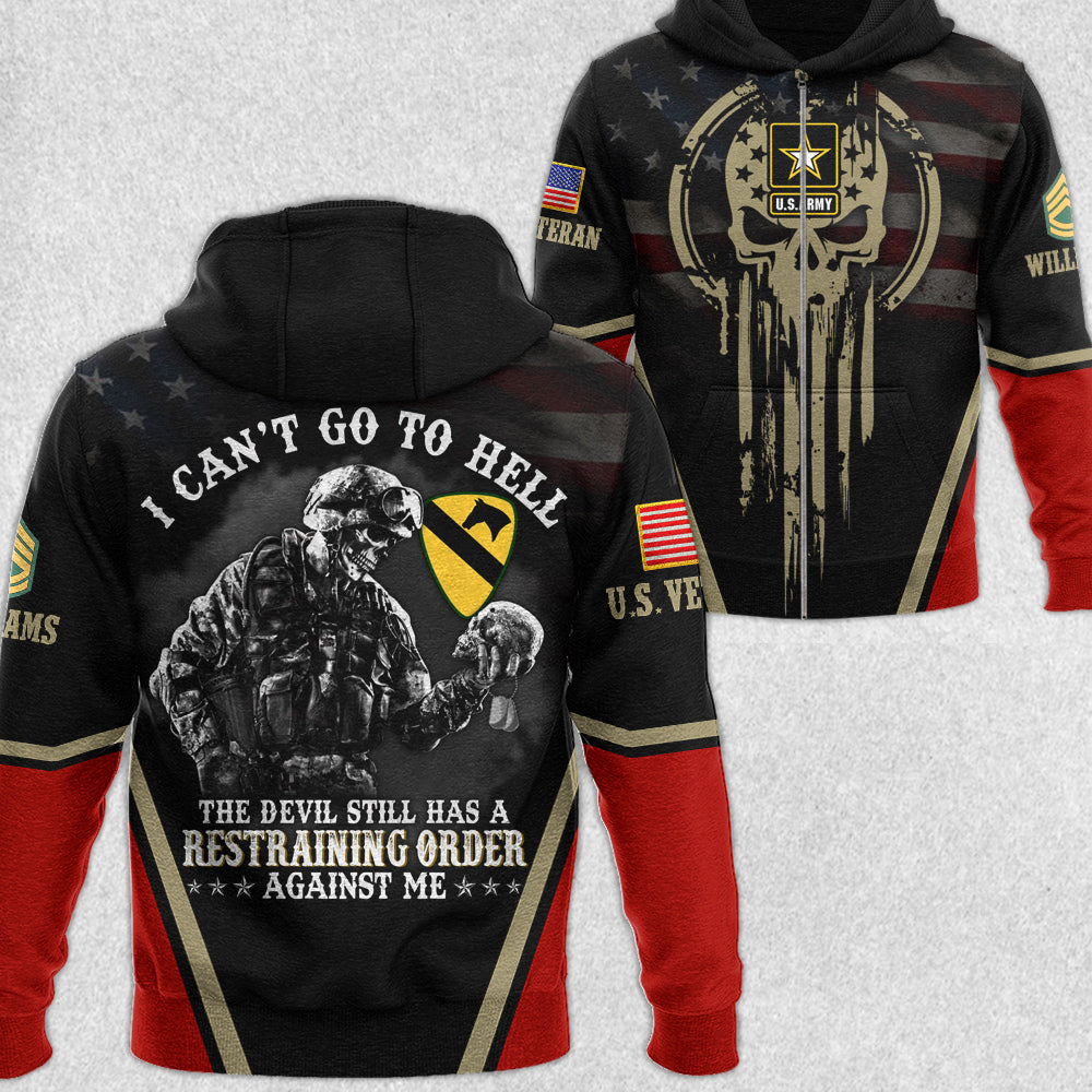 I Can't Go To Hell The Devil Still Has Restraining Order Against Me All Over Print Shirt For Veteran H2511