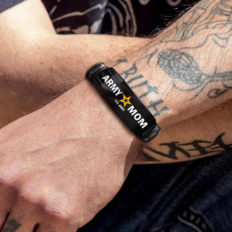 Army Mom Custom Bracelet For Proud Military Family Members Gift For Mom Dad Mother's Day Father's Day Bracelet H2511