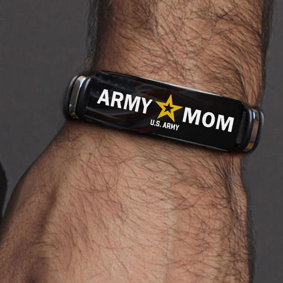 Army Mom Custom Bracelet For Proud Military Family Members Gift For Mom Dad Mother's Day Father's Day Bracelet H2511